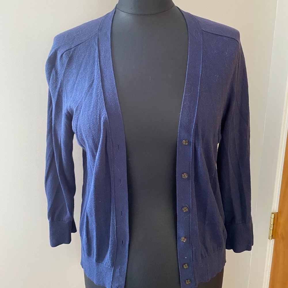 JCrew Button Down Navy Cardigan